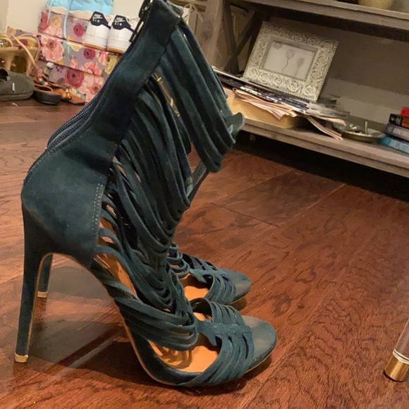Shoe Republic LA tall green strappy sandals 8.5​​ - Picture 3 of 8